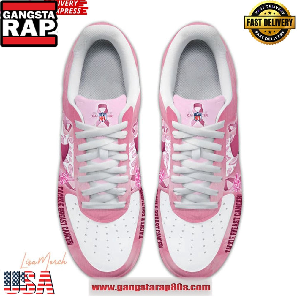 Baltimore Ravens Tackle Breast Cancer Air Force 1 Running Sneakers Shoes