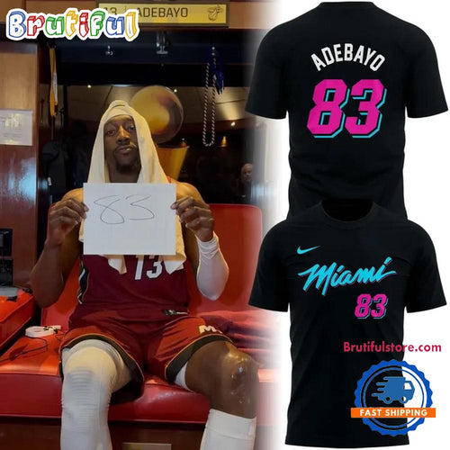 Bam Adebayo 83-Point Game Miami Heat Limited Edition Black 3D Shirt