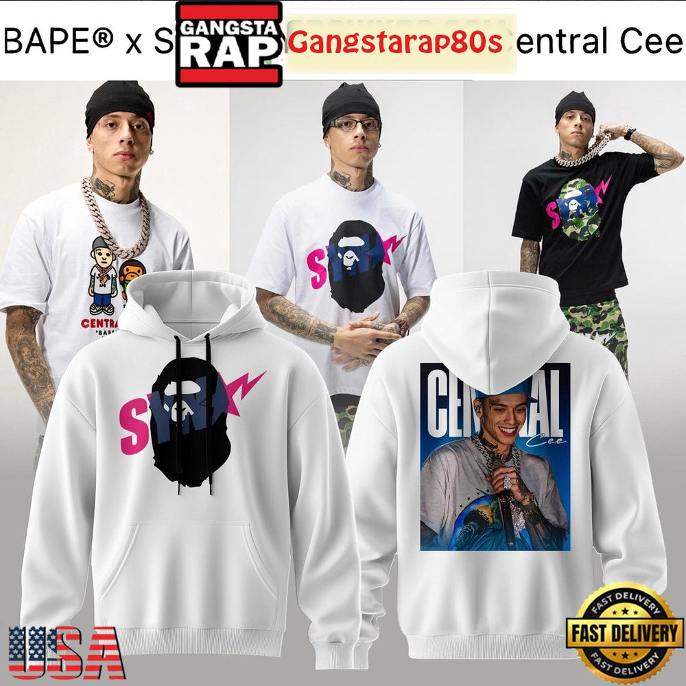 BAPE X SPOTIFY X SYNA By Central Cee New Design Hoodie