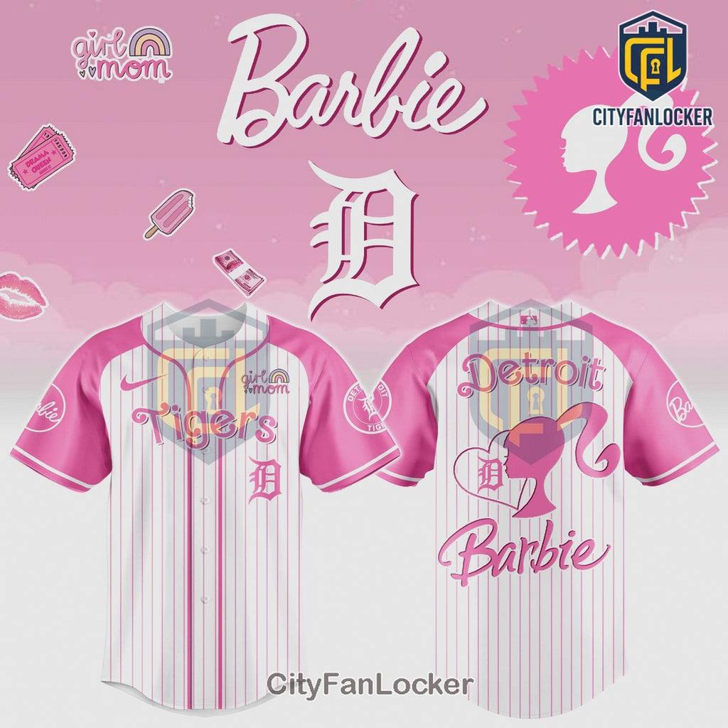 Barbie Detroit Tigers Limited Edition Pink Baseball Jersey