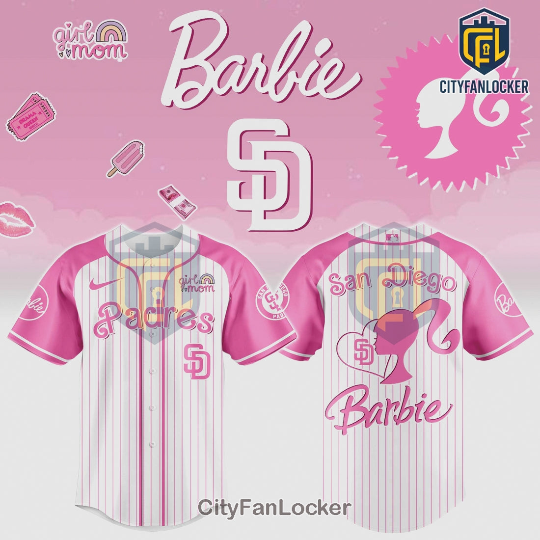 Barbie San Diego Padres Limited Edition Baseball Jersey