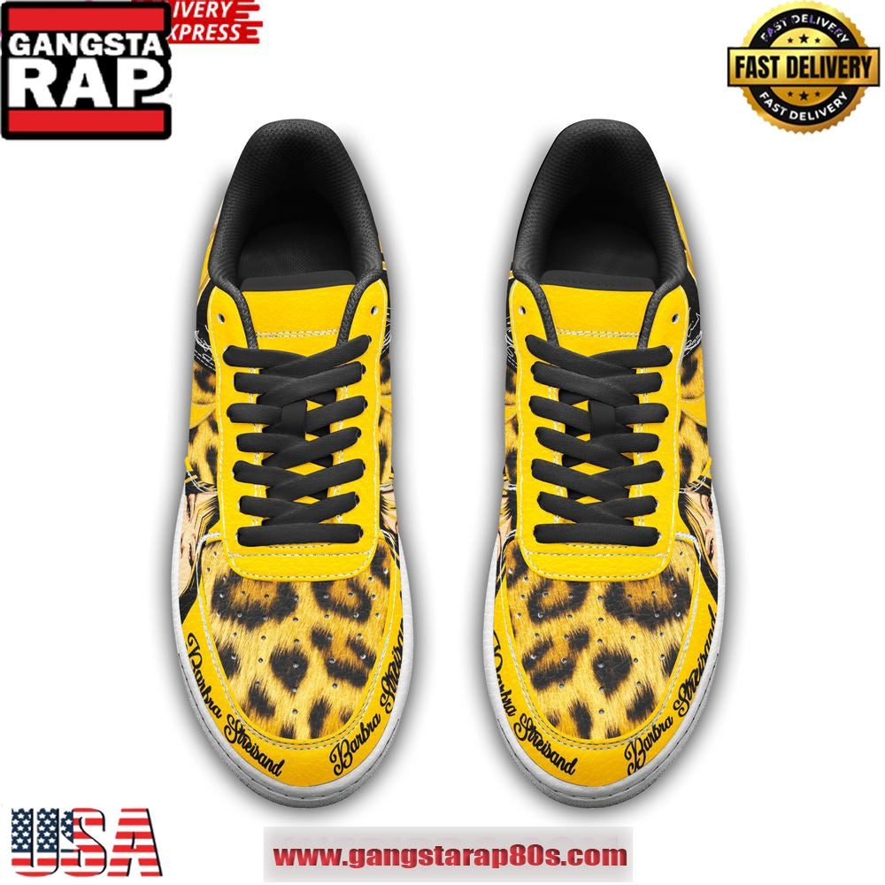 Barbra Streisand Golden Star Limited Edition Air Force 1 Shoes Running Sneakers
