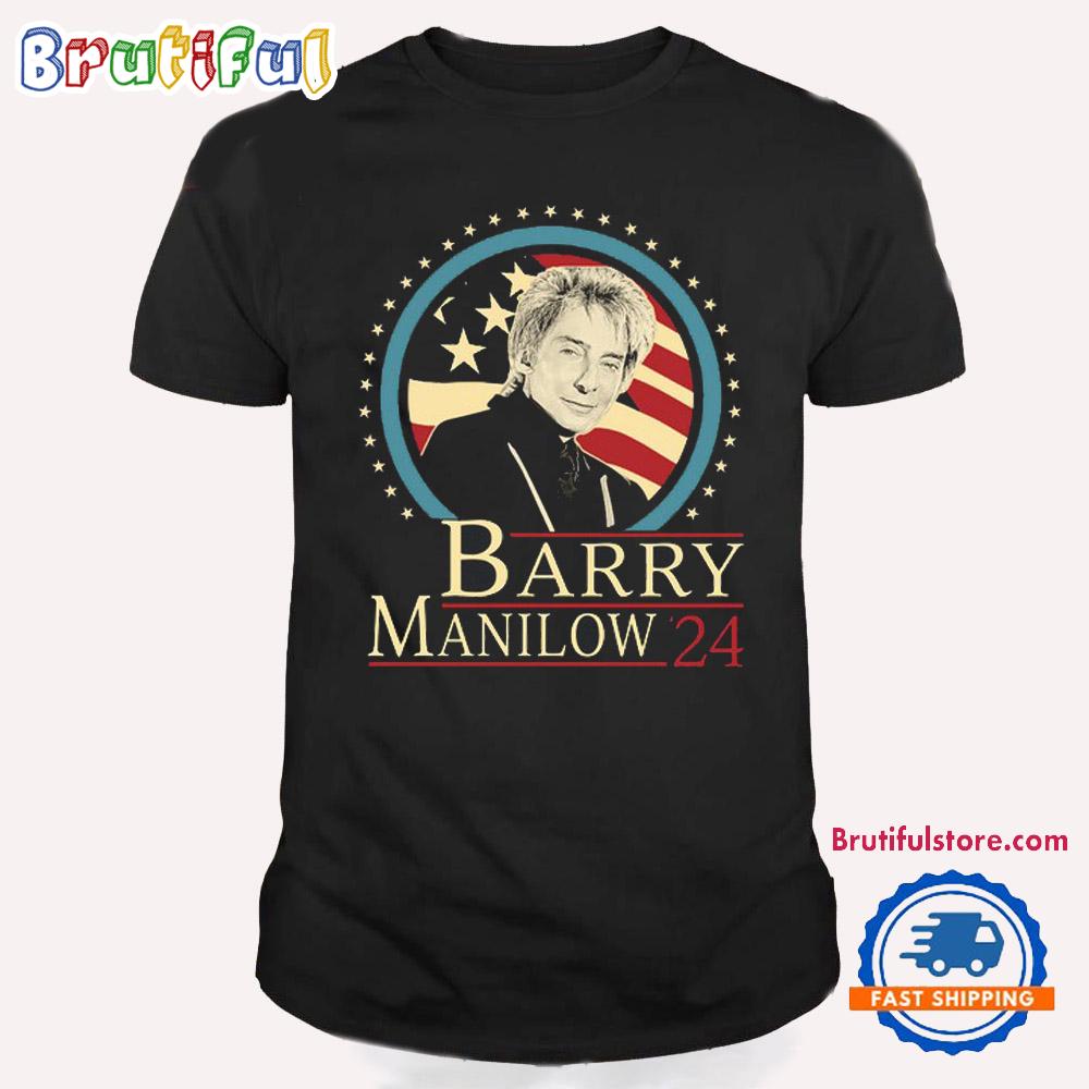 Barry Manilow Fans Gift Graphics American Flag Design T Shirt