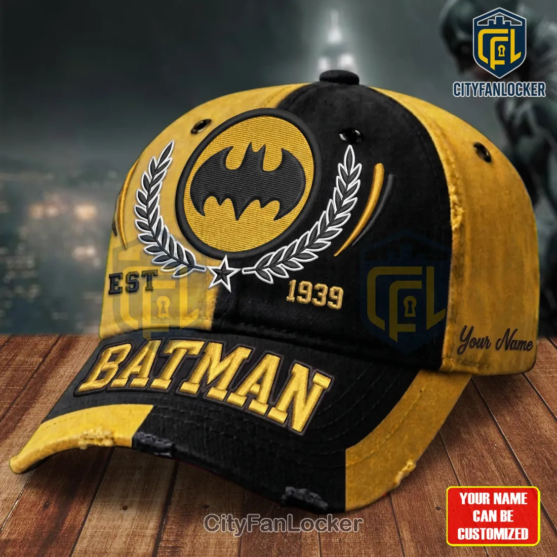 Batman Personalized 1939 Est. Two-Tone Baseball Cap