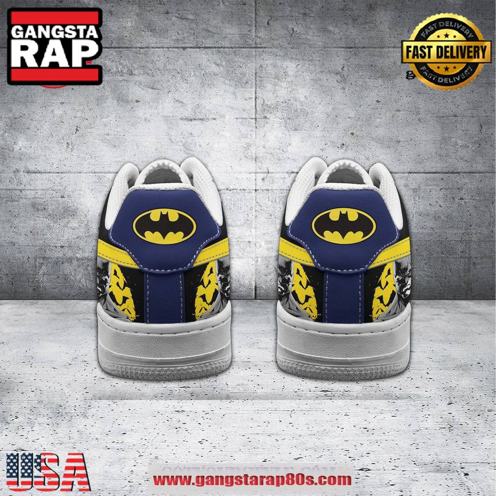 Batman The Caped Crusader Air Force 1 Running Sneakers Shoes
