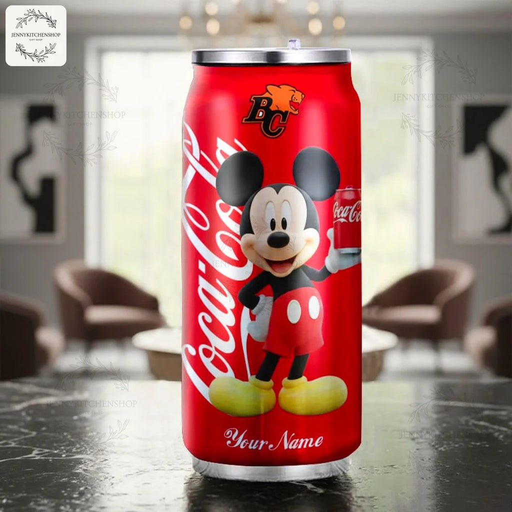 BC Lions CFL Team Mickey Custom Coca Tumbler