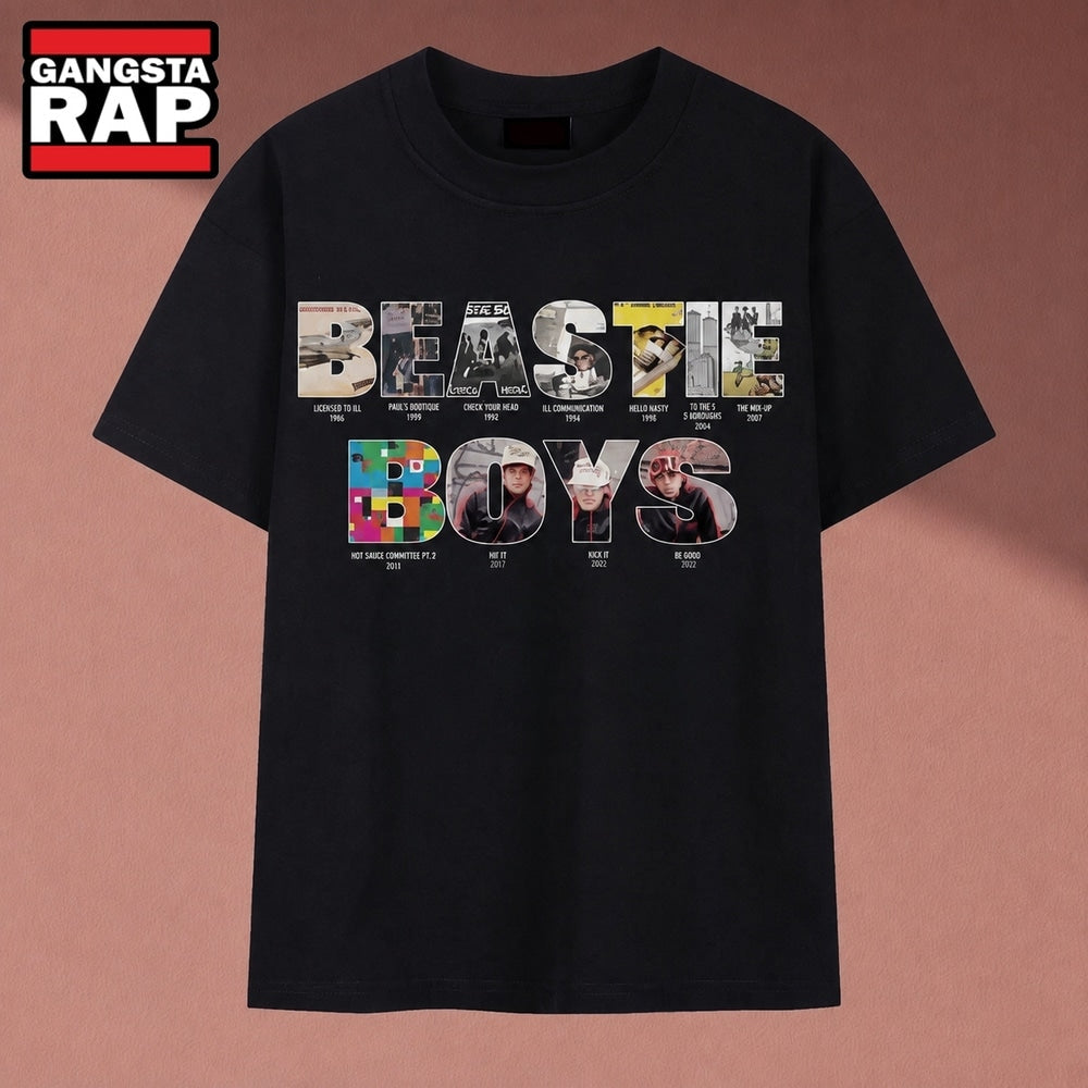 Beastie Boys Album Covers Typography Vintage Hip Hop T Shirt , Music 2D Shirt