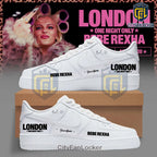 Bebe Rexha London Custom White Air Force 1 Sneakers