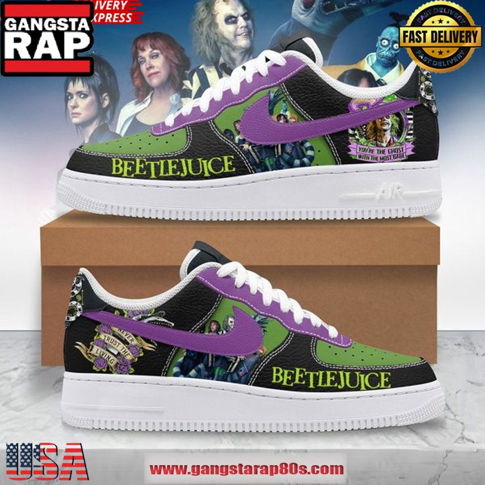 Beetlejuice Beetlejuice Limited Edition Air Force 1 Running Sneakers Shoes