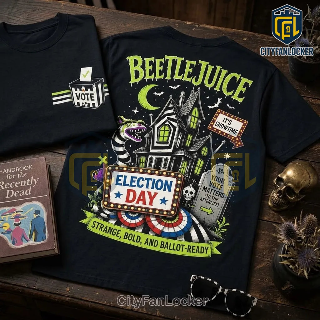 Beetlejuice Election Day Black T-Shirt