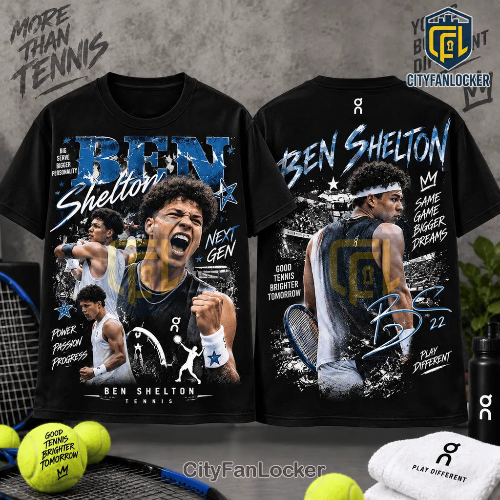 Ben Shelton Next Gen ATP Tennis Black T-Shirt