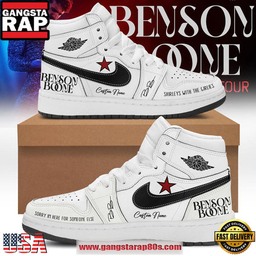 Benson Boone’s American Heart World Tour 2025 Custom Air Jordan 1 Running Sneakers Shoes