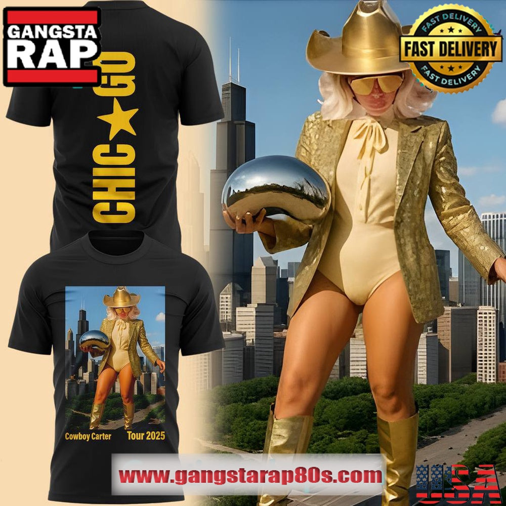 Beyoncé Cowboys Carter Tour x Chicago 2025 T Shirt