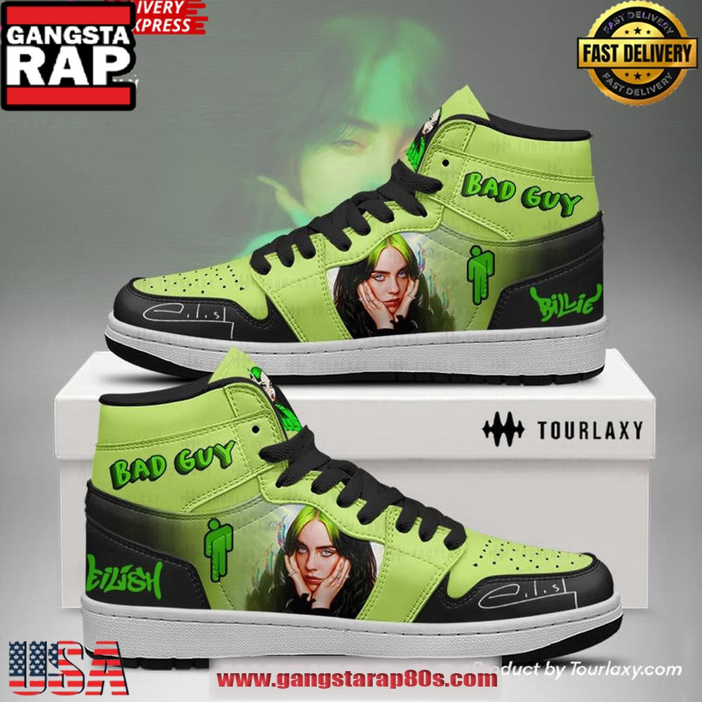 Billie Eilish Bad Guy Limited Edition Air Jordan 1 Sneakers Shoes