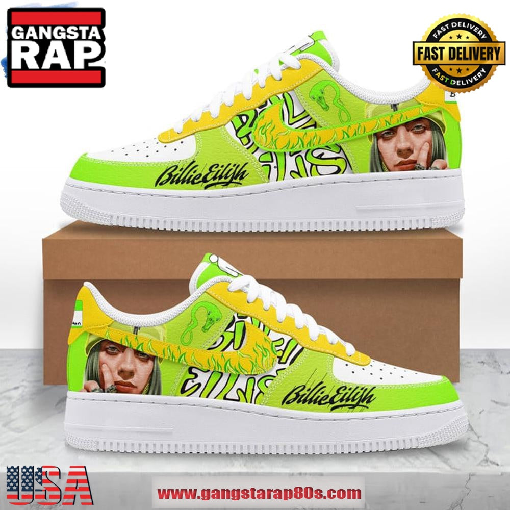 Billie Eilish Hello Billie Stan Limited Air Force 1 Running Sneakers Shoes