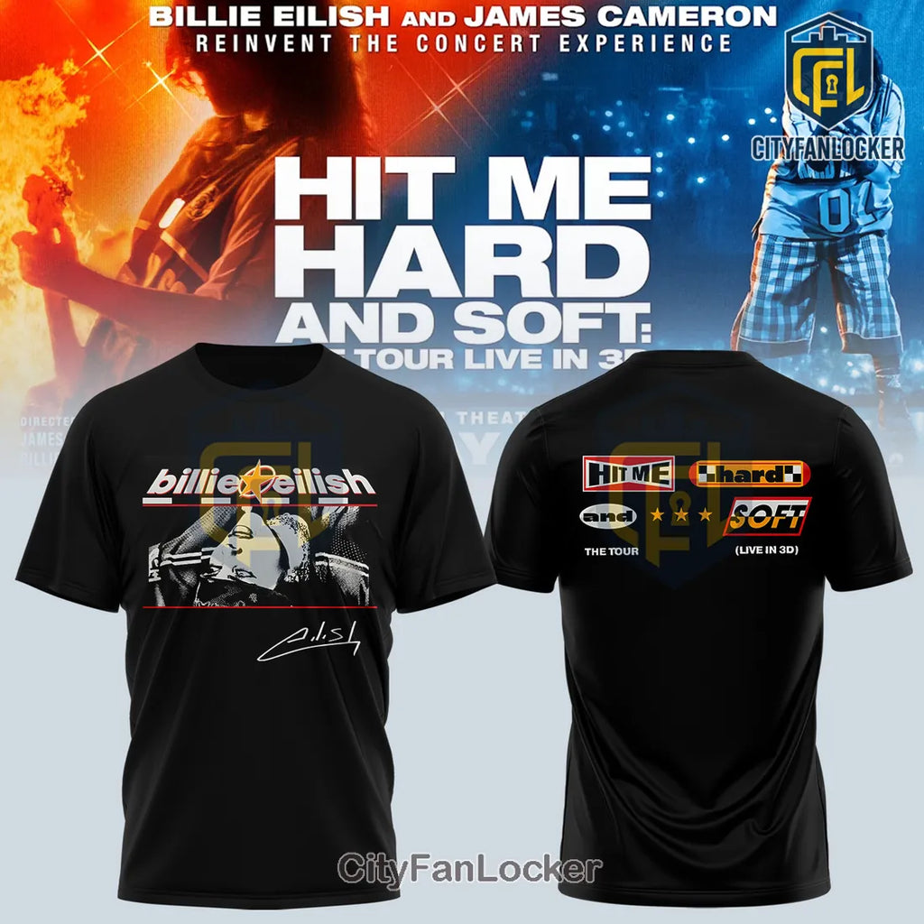 Billie Eilish Hit Me Hard And Soft Tour Black T-Shirt
