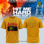 Billie Eilish Hit Me Hard and Soft Tour Live 3D Graphic Gold T-Shirt