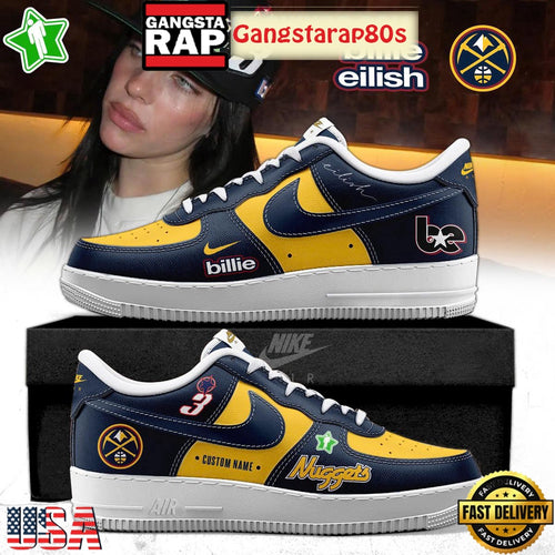Billie Eilish x Denver Nuggets 2025 Custom Air Force 1 Sneakers Shoes