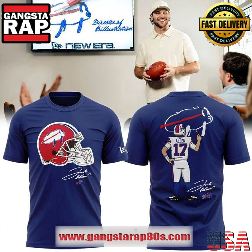 Bills Josh Allen Billustration Special Unisex 3D Shirt