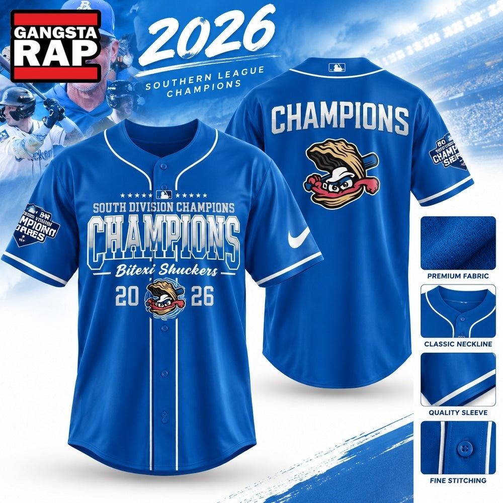 Biloxi Shuckers 2026 South Division Champions Baseball Jersey