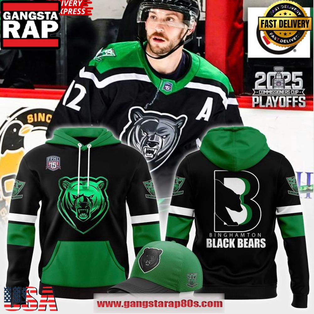 Binghamton Black Bears x 2025 Commissioners Playoffs Unisex Hoodie