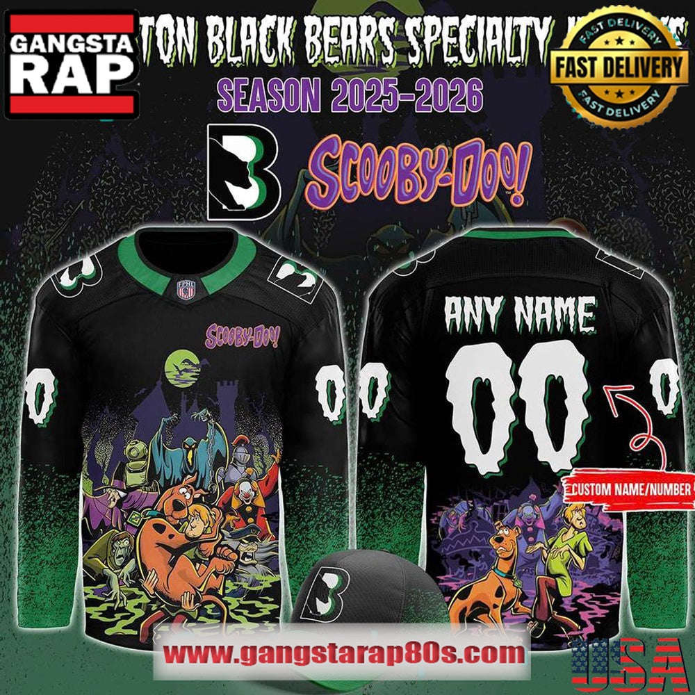 Binghamton Black Bears x Scooby-Doo Night 2025 Custom Hockey Jersey