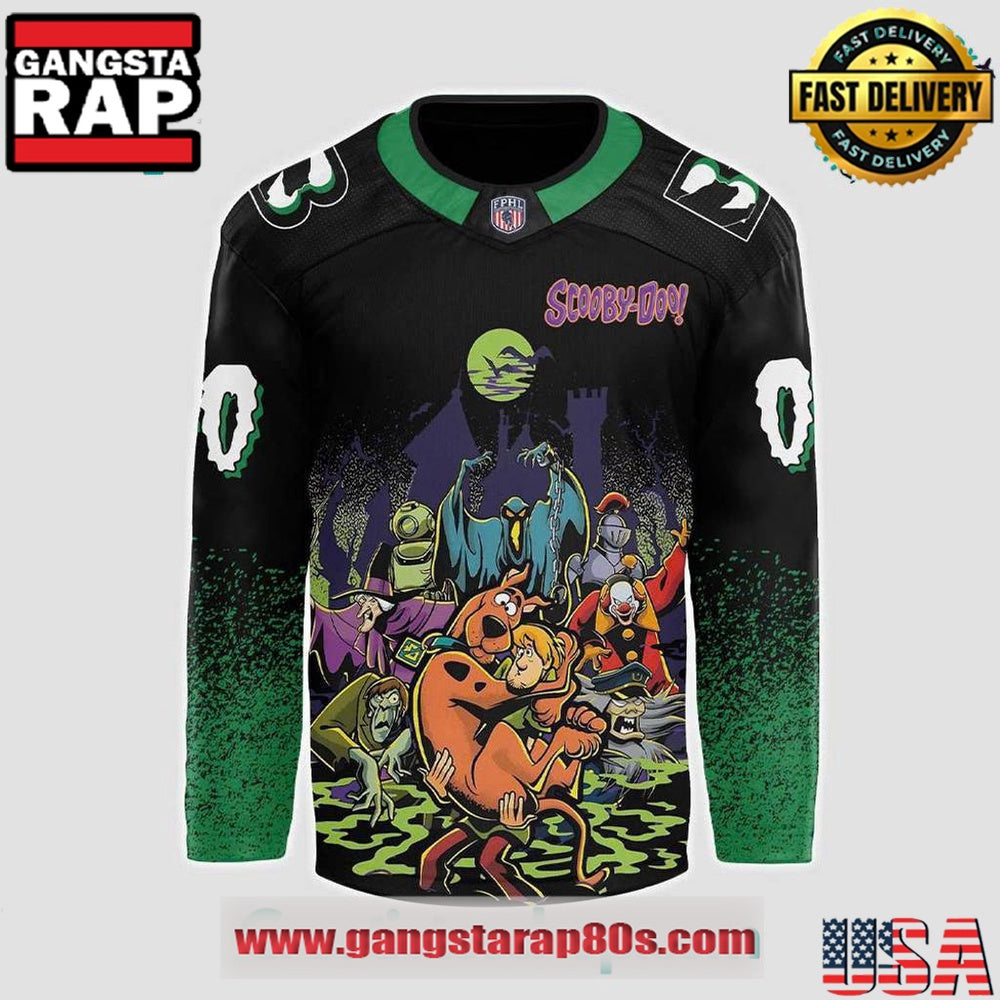 Binghamton Black Bears x Scooby-Doo Night 2025 Custom Hockey Jersey