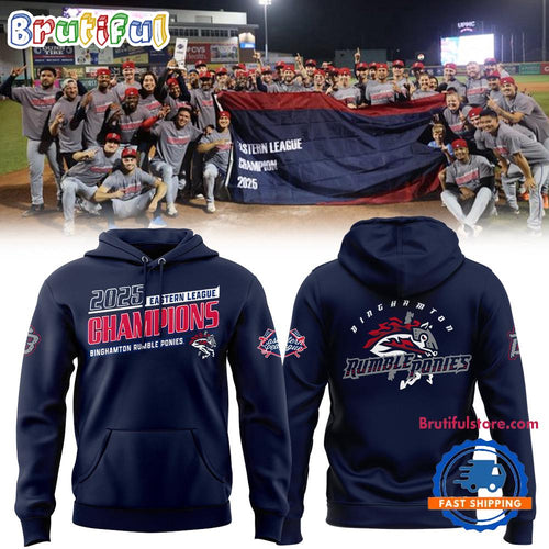 Binghamton Rumble Ponies 2025 Eastern League Champions Limited Edition Hoodie