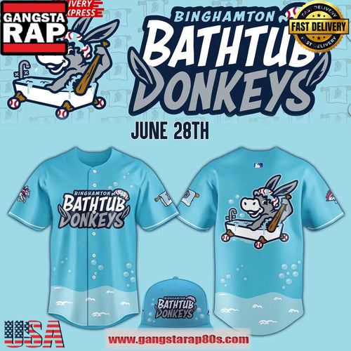 Binghamton Rumble Ponies Bathtub Donkeys 2025 Baseball Jersey Shirt
