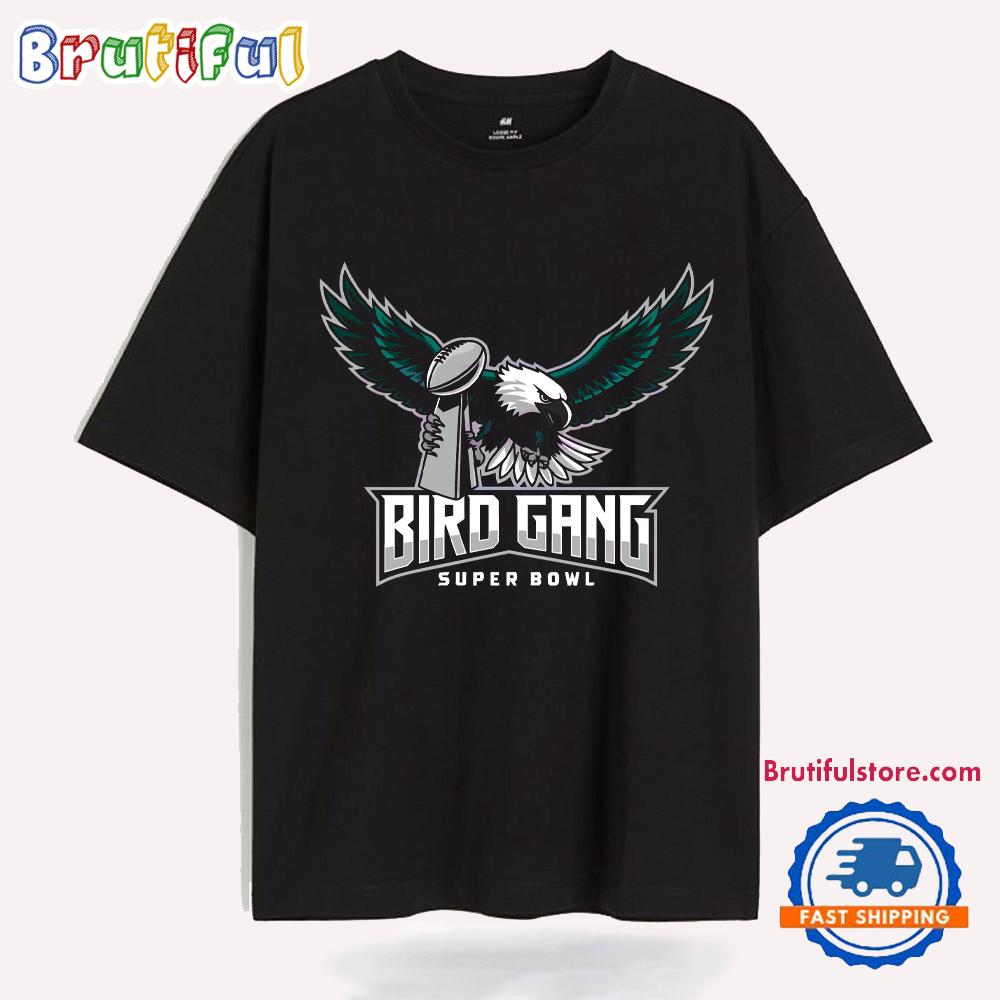 Bird Gang Eagles Holding Super Bowl Champions Trophy T Shirt