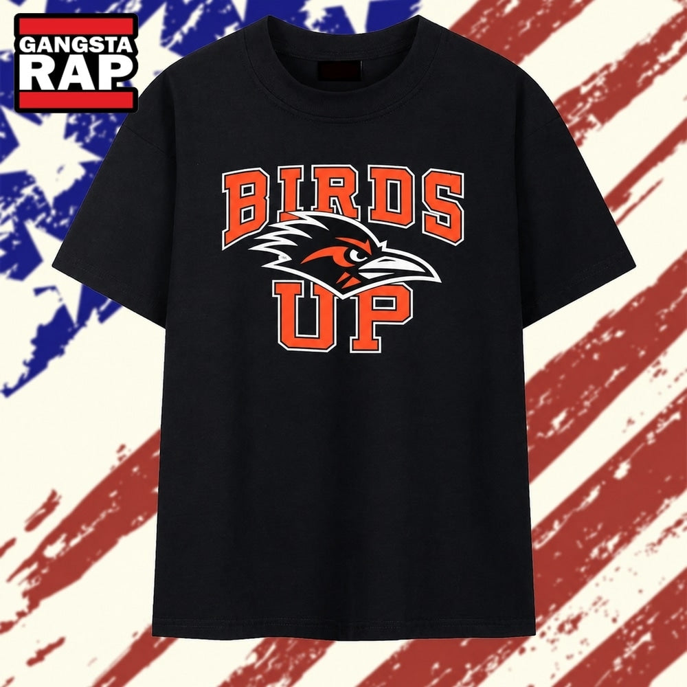 Birds Up UTSA Roadrunners Logo University of Texas at San Antonio T Shirt