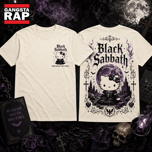 Black Sabbath Dark Heart Hello Kitty Halloween 3D Shirt