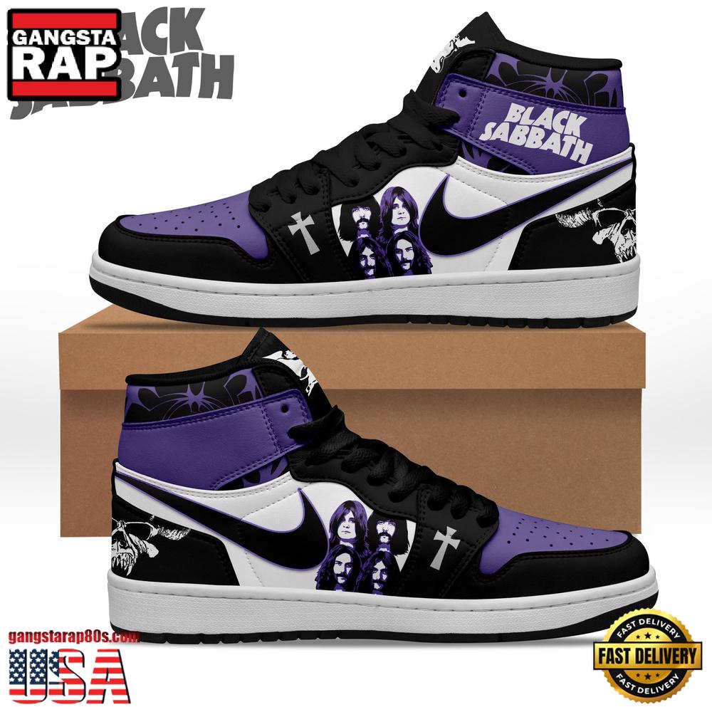 Black Sabbath Face Music Air Jordan 1 Hightop Shoes