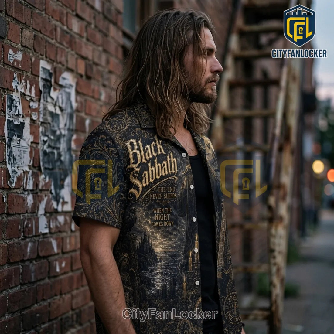 Black Sabbath Heavy Metal Dark Motif Hawaiian Shirt