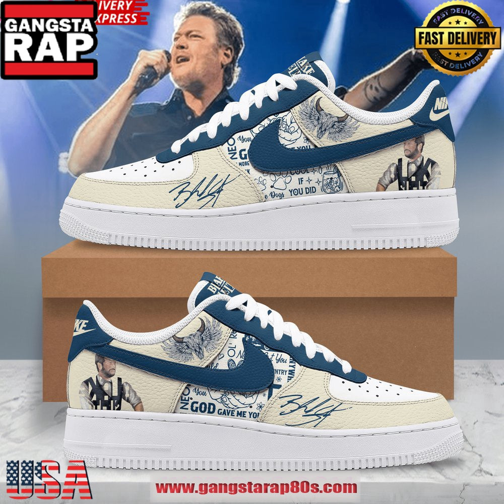 Blake Shelton Limited Edition Air Force 1 Running Sneakers Shoes