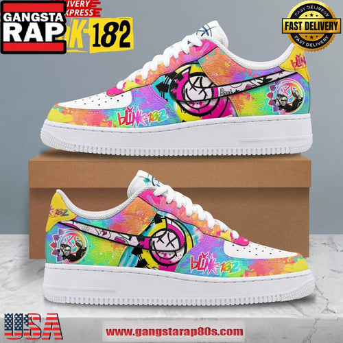 Blink-182 Dammit Graffiti Unique Design Nike Air Force 1 Sneakers Shoes