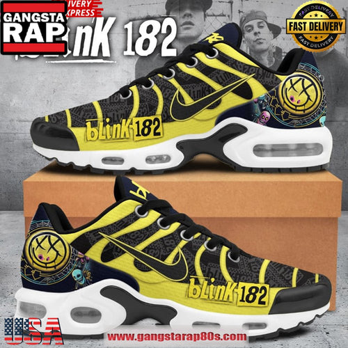 Blink-182 Golden Limited Edition Air Max Plus Shoes Running Sneakers