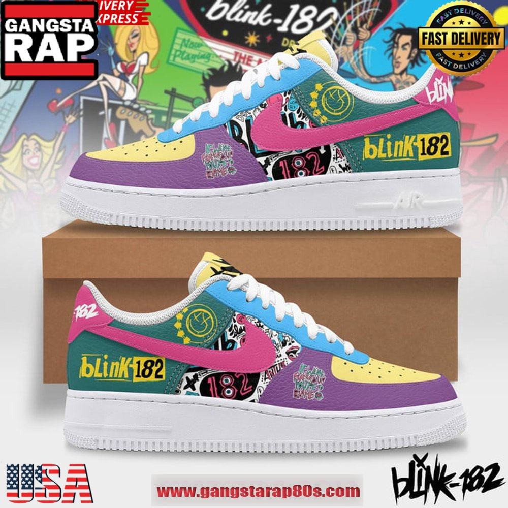 Blink-182 Music Festival Special Edition Air Force 1 Running Sneakers Shoes