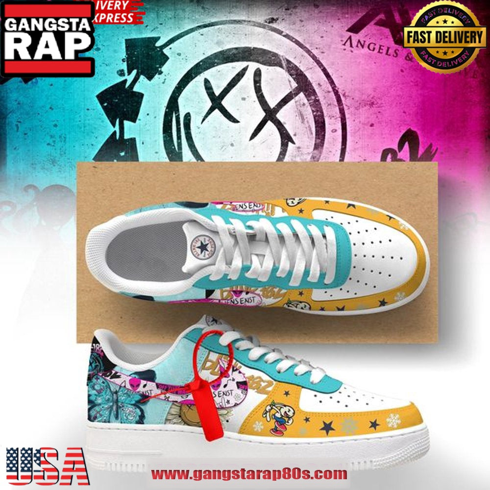 Blink-182 Punk Rock Limited Edition Air Force 1 Sneakers Shoes