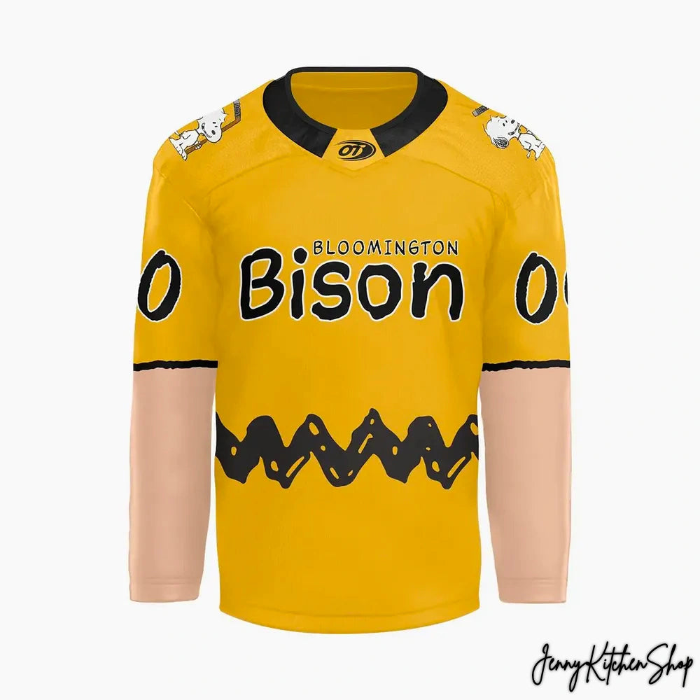 Bloomington Bison 2025 Peanuts Teddy Bear Toss Hockey Jersey