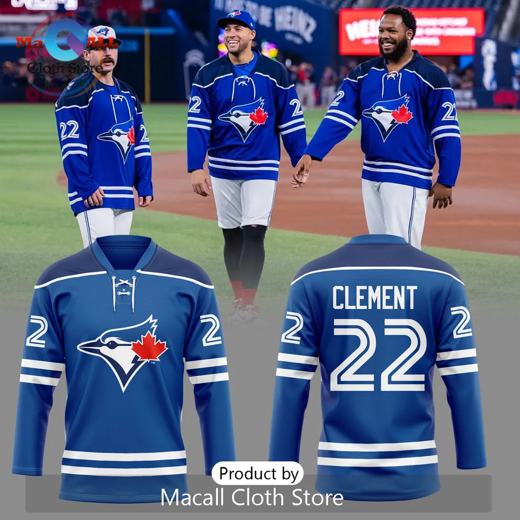 Blue Jays Ernie Clement #22 Limited Edition Royal Blue Hockey Jersey
