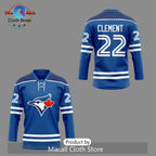 Blue Jays Ernie Clement #22 Limited Edition Royal Blue Hockey Jersey