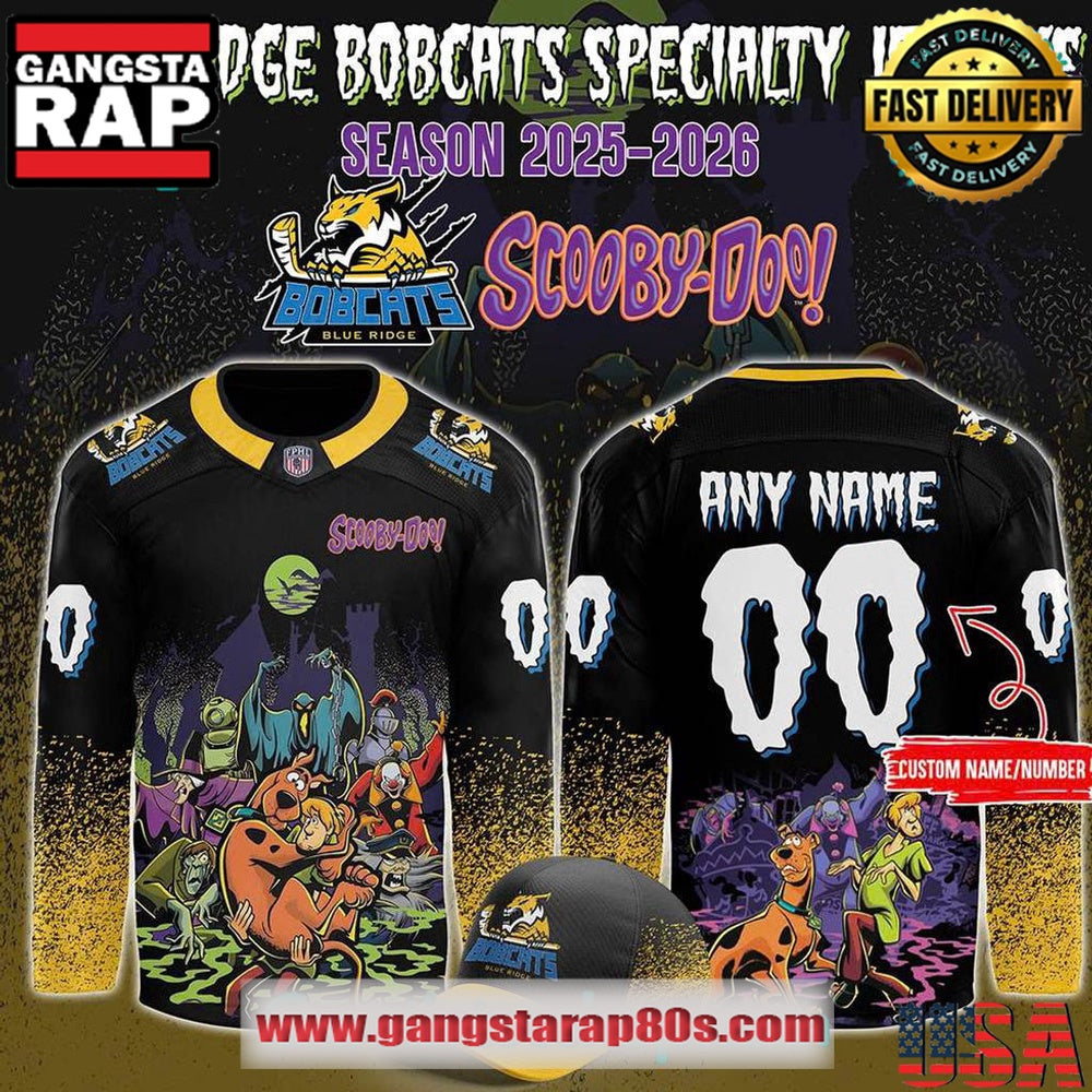 Blue Ridge Bobcats x Scooby-Doo Night 2025 Custom Hockey Jersey