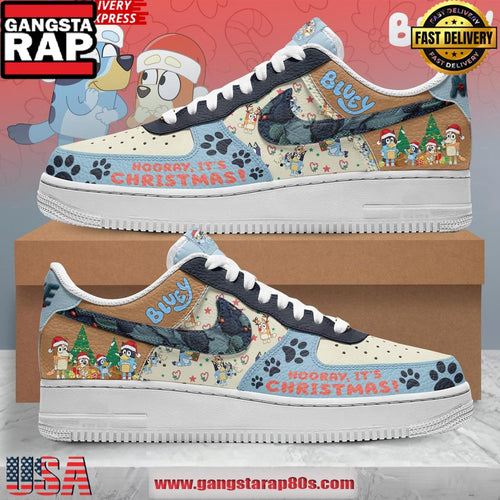 Bluey Hooray It’s Christmas Limited Edition Air Force 1 Sneakers Shoes