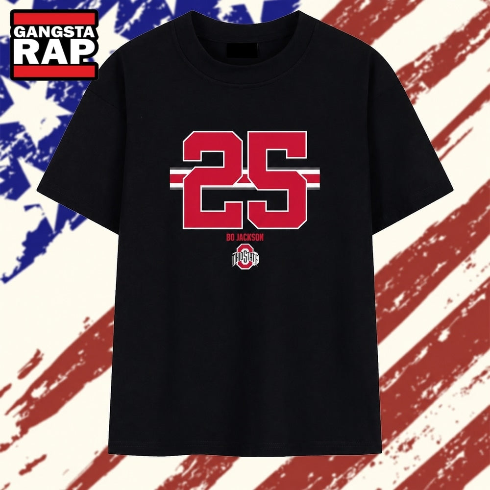 Bo Jackson 25 Ohio State Buckeyes Jersey T Shirt