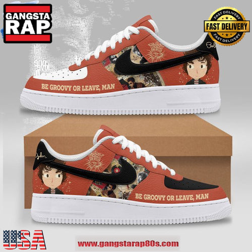 Bob Dylan Be Groovy Or Leave Limited Edition Air Force 1 Running Sneakers Shoes