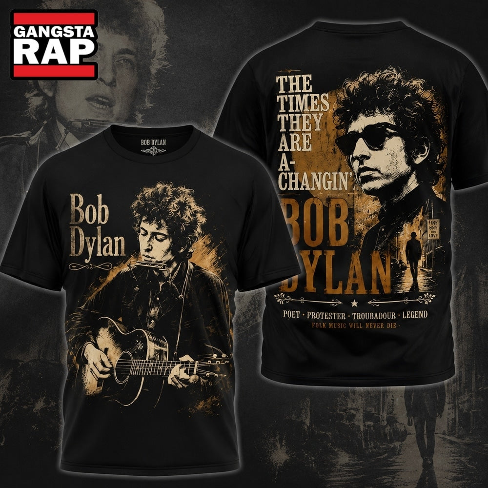 Bob Dylan Merch The Times They Are A Changin T Shirt
