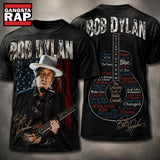 Bob Dylan Rough and Rowdy Ways World Wide Tour 3D Shirt , Music Trending 3D Shirt