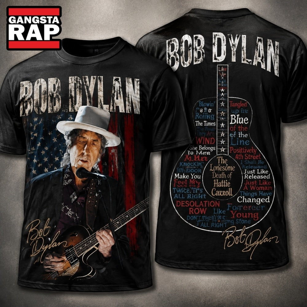 Bob Dylan Rough and Rowdy Ways World Wide Tour 3D Shirt , Music Trending 3D Shirt