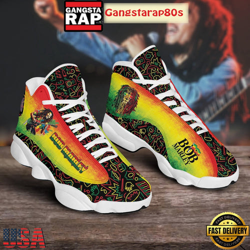 Bob Marley One Love One World Fan Air Jordan 13 Shoes Running Sneakers
